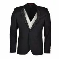 HUGO BOSS Jacket Adrison Black Studded Size 48 / 38R RRP £450 MCH 109